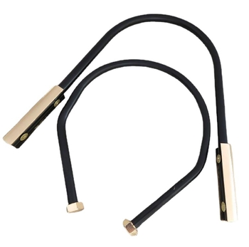 Accesorii pentru genți - Hardware metalic pentru mâner cu fixare prin șurub și inel arc curbat (Brand Shrimp Button; Material: Metal; Sezon: Primăvara 2024)