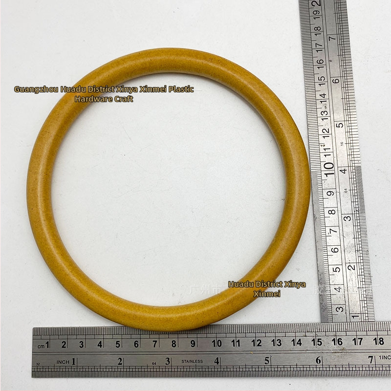 Apaļa koka roktura pletāmām somām – materiāls: koks, apaļa forma, piemērots vintage etniskā stilā