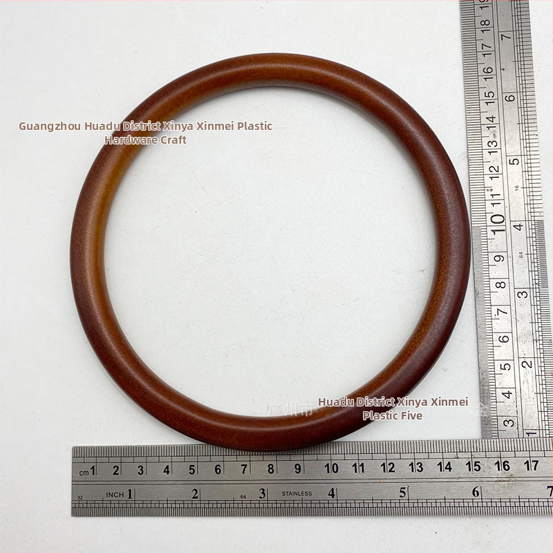 Apaļa koka roktura pletāmām somām – materiāls: koks, apaļa forma, piemērots vintage etniskā stilā