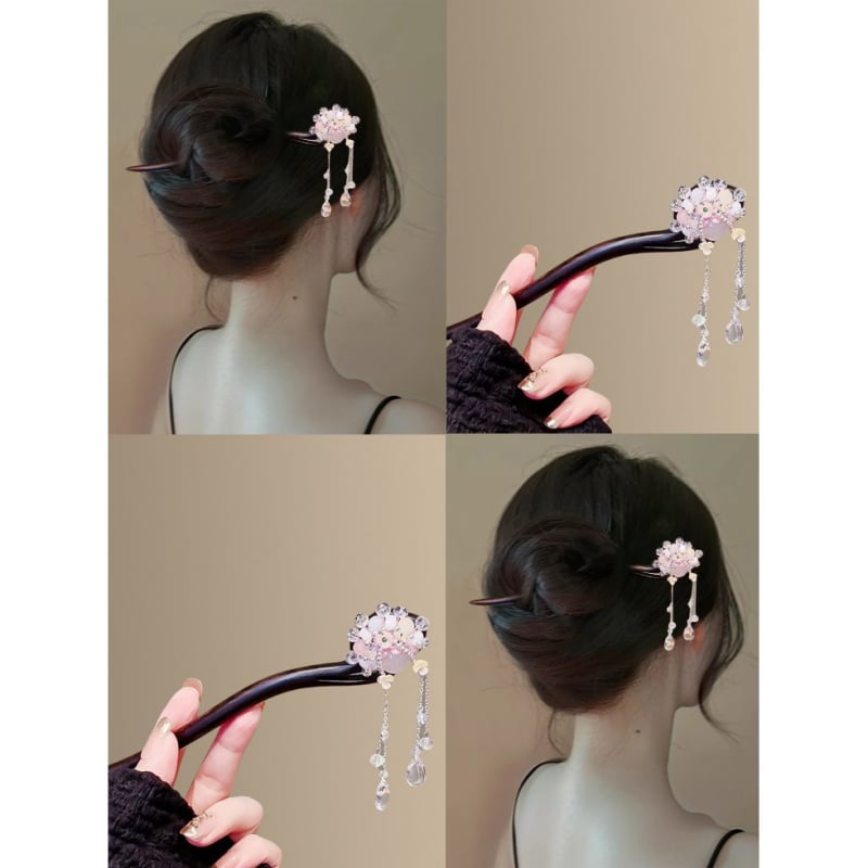 Дървена щипка за коса, винтидж стил, аксесоар за глава, есен 2025 издание