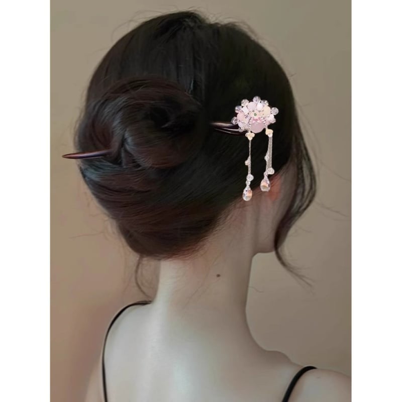 Дървена щипка за коса, винтидж стил, аксесоар за глава, есен 2025 издание