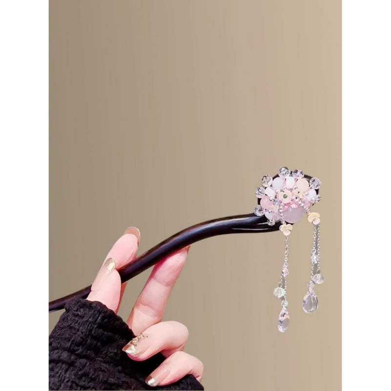 Дървена щипка за коса, винтидж стил, аксесоар за глава, есен 2025 издание