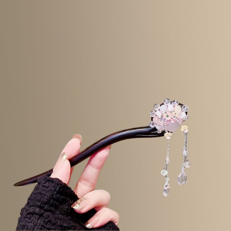 Дървена щипка за коса, винтидж стил, аксесоар за глава, есен 2025 издание