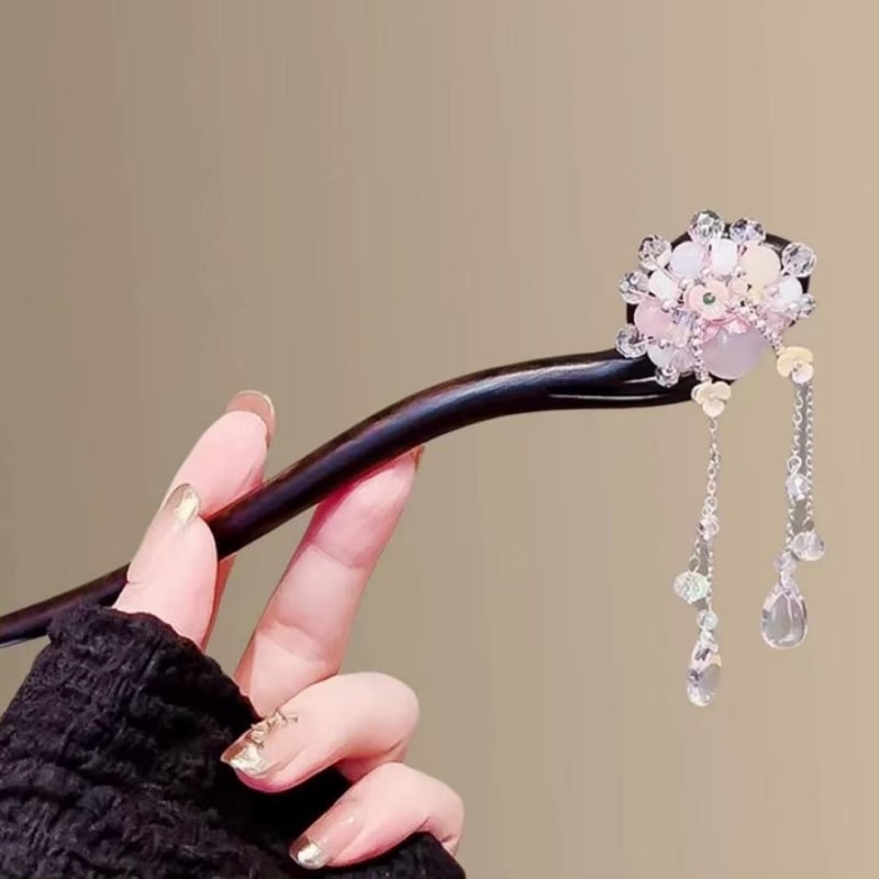 Дървена щипка за коса, винтидж стил, аксесоар за глава, есен 2025 издание