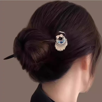 Пина за коса, сплав, китайски стил, цветна форма, индивидуално опакована, без персонализация