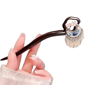 Пина за коса, сплав, китайски стил, цветна форма, индивидуално опакована, без персонализация