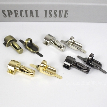 Somu metālisko piederumu komplekts: aizslēgas mehānisms un sprādze DIY ādas somām — Buckle modelis, zīmols Long Song Metal, piemērots modes somām, licencēta privātā zīmola
