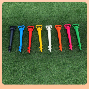 Plastikust maapostid randparasolide jaoks, aluskomplektid, manuaalne avamine/sulgemine, pöörlemise funktsioon, logotüübi trükkimine saadaval