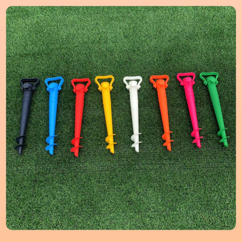 Plastikust maapostid randparasolide jaoks, aluskomplektid, manuaalne avamine/sulgemine, pöörlemise funktsioon, logotüübi trükkimine saadaval