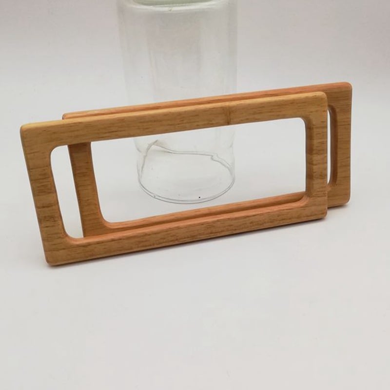 Smeđa drška od drveta, pravokutna za torbu – DIY dodatak, model M0200