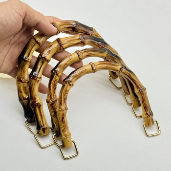 DIY imitacija bambusove ručke s U‑oblikom drške od smole i metalnim spojnicama