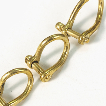 Mosazna D-oblik kopča za ključni lanac i dodatak torbi, model XBA015, ručna izrada