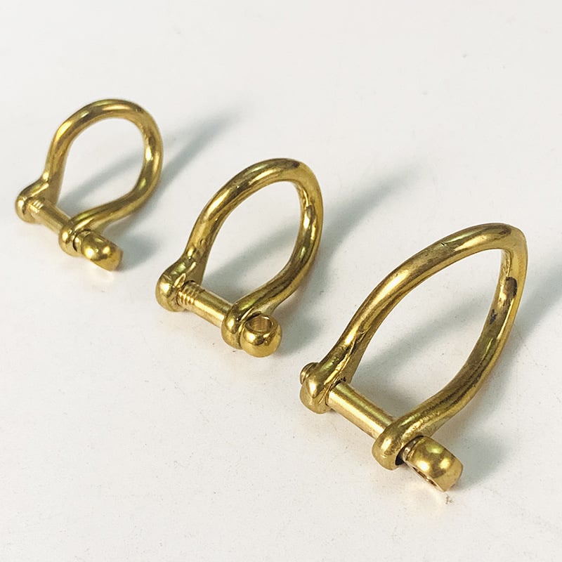 Mosazna D-oblik kopča za ključni lanac i dodatak torbi, model XBA015, ručna izrada