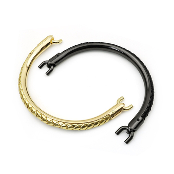 Mâner metal pentru geantă, aliaj de zinc + piele PU, inel semicircular, accesorii pentru bagaje Meters