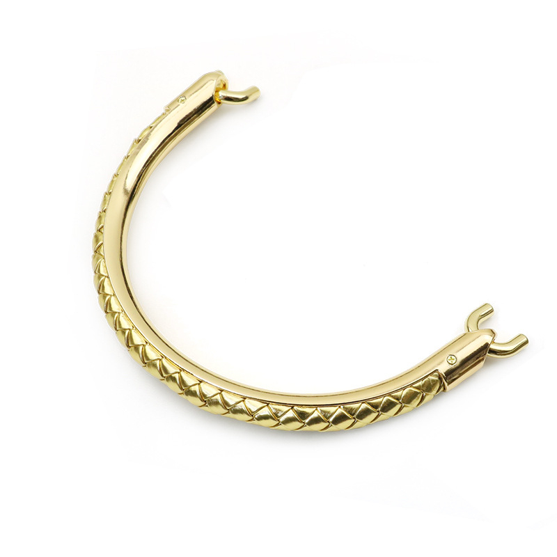 Mâner metal pentru geantă, aliaj de zinc + piele PU, inel semicircular, accesorii pentru bagaje Meters