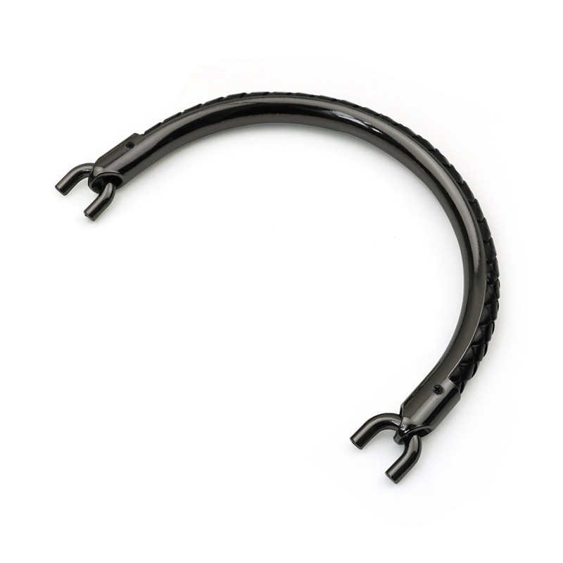 Mâner metal pentru geantă, aliaj de zinc + piele PU, inel semicircular, accesorii pentru bagaje Meters