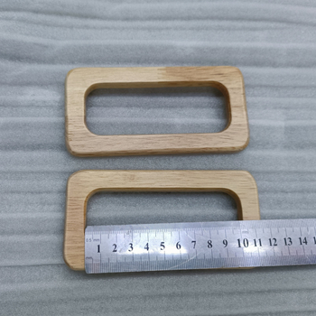 Yuhao Pravokutna drvena ručka za torbu, Rubberwood, lakirani završni sloj, ergonomski dizajn