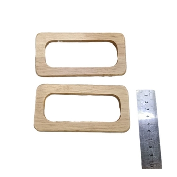 Yuhao Pravokutna drvena ručka za torbu, Rubberwood, lakirani završni sloj, ergonomski dizajn