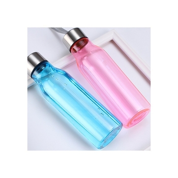 600 ml műanyag víz pohár gyűrűs fogantyúval és rozsdamentes acél fedéllel, két részes készlet, 165 g