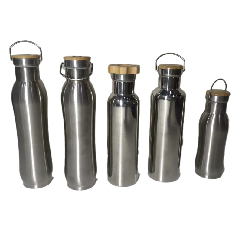 304 неръждаема стомана, двуслоен вакуумен чашка с дръжка, голям капацитет, за кола/пътуване, прав корпус