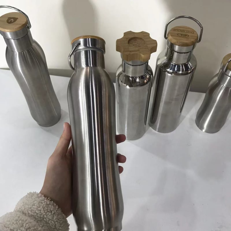 304 неръждаема стомана, двуслоен вакуумен чашка с дръжка, голям капацитет, за кола/пътуване, прав корпус