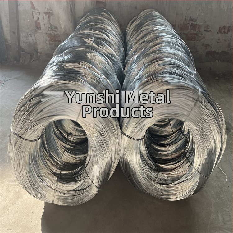 Spīdīga galvanizēta dzelzs stieple ledus kannas un ūdens kannas nēsāšanas gredzenam; Materiāls: Q195; Ķērsgriezums: apaļš; Garums: 100; Vilkšanas izturība: 450-500