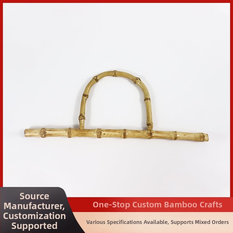 Bambusz kéztartó kiegészítők táskákhoz — bambusz anyag, fonott fogantyú, modern minimalizmus; kategória: bambusz szövés; alkalmas ajándéknak: esküvő, születésnap, diploma