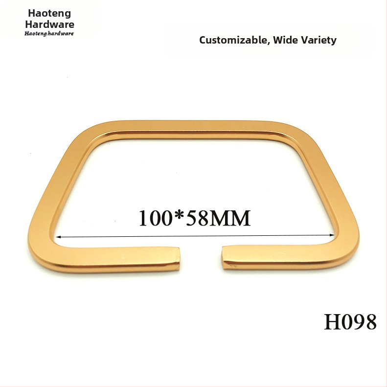 Aluminijska ručka od legure za prtljagu i torbe, model H098, trapezno oblikovana