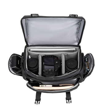 Geantă pentru cameră SLR de la Cwatcun – material 900D, protecție antifurt, rezistentă la șocuri, curea cu pernă de aer