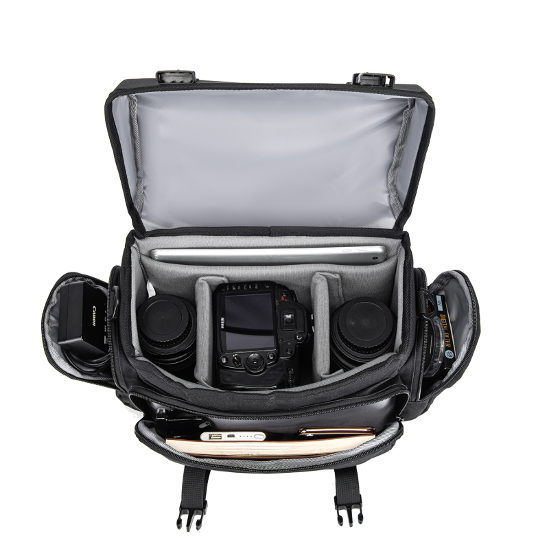 Geantă pentru cameră SLR de la Cwatcun – material 900D, protecție antifurt, rezistentă la șocuri, curea cu pernă de aer