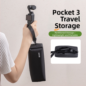 DJI Pocket3 taška na uloženie – vodotesná, rozšíriteľný objem, Oxford tkanina, podšívka z polyesteru, štýl clutch, mestská jednoduchosť