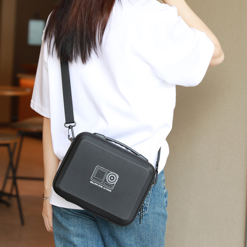BKANO Geantă pentru Cameră pentru seria DJI Action, pentru umăr, PU Material, Unisex, Toamnă 2024