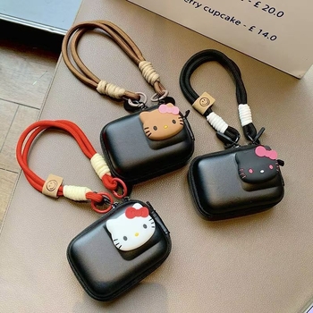 Geantă de stocare pentru cameră cu carcasă dură pentru DJI Action 5 Pro – anti-zgârieturilor și praf; material PU, căptușeală din piele sintetică, curea de umăr curbată