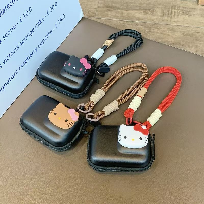 Geantă de stocare pentru cameră cu carcasă dură pentru DJI Action 5 Pro – anti-zgârieturilor și praf; material PU, căptușeală din piele sintetică, curea de umăr curbată