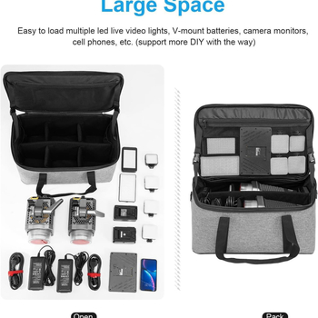 DSLR / Mirrorless fényképezőgép táska vászonból — vízálló, kopásálló, lélegző; zárás cipzár, puha fogantyú, kézitáska stílus, belső rekesz tetővel, logónyomtatás elérhető