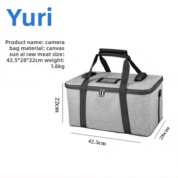 DSLR / Mirrorless fényképezőgép táska vászonból — vízálló, kopásálló, lélegző; zárás cipzár, puha fogantyú, kézitáska stílus, belső rekesz tetővel, logónyomtatás elérhető