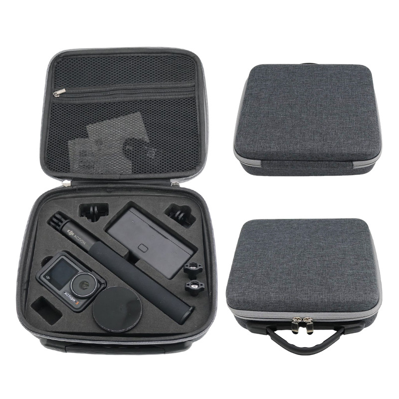 Geantă universală pentru camera de acțiune Action5Pro/Action6 — portabilă, rezistentă la apă, durabilă, cu căptușeală EVA și curea de umăr curbată