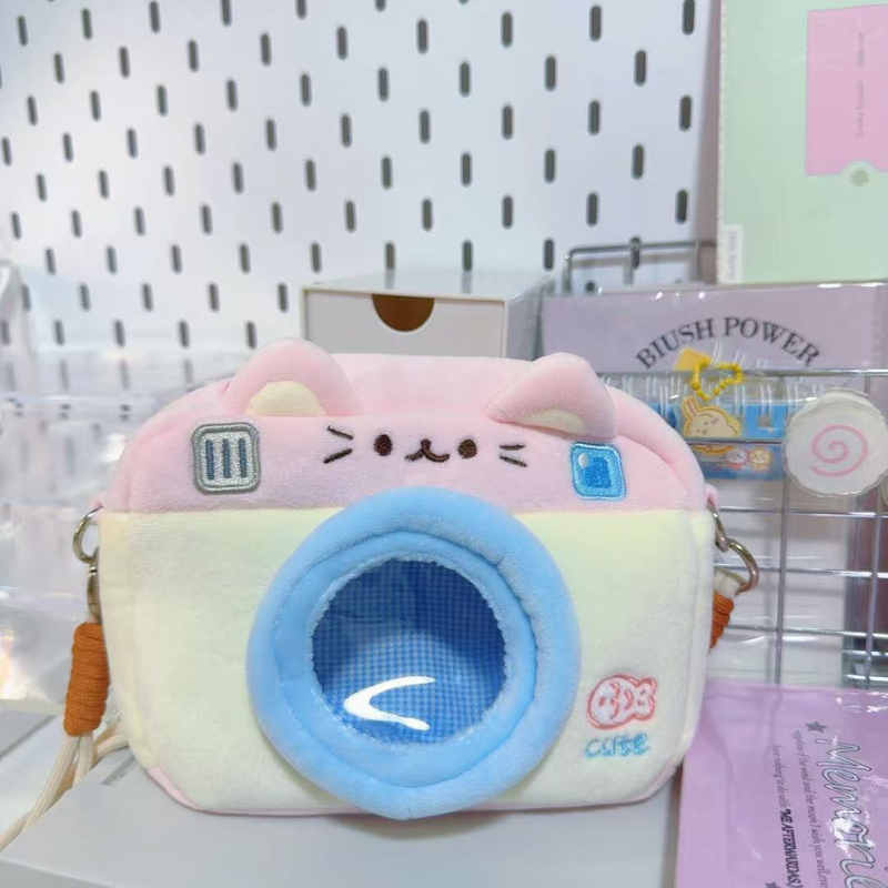 Чанта за камера през рамо от плюшена материя, животински принт, за фотоапарат, есен 2025