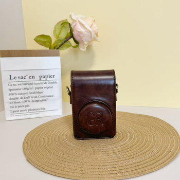 PU презрамков защитен калъф за Ricoh GR серия (GR II/GR III), камера чанта за носене с подплата от фланел