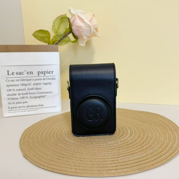 PU презрамков защитен калъф за Ricoh GR серия (GR II/GR III), камера чанта за носене с подплата от фланел