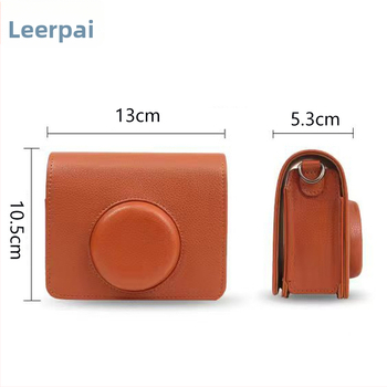 Taška na fotoaparát Mini evo, crossbody štýl, PU koža s velúrovým povrchom, kompatibilná s Fuji/Polaroid Mini evo