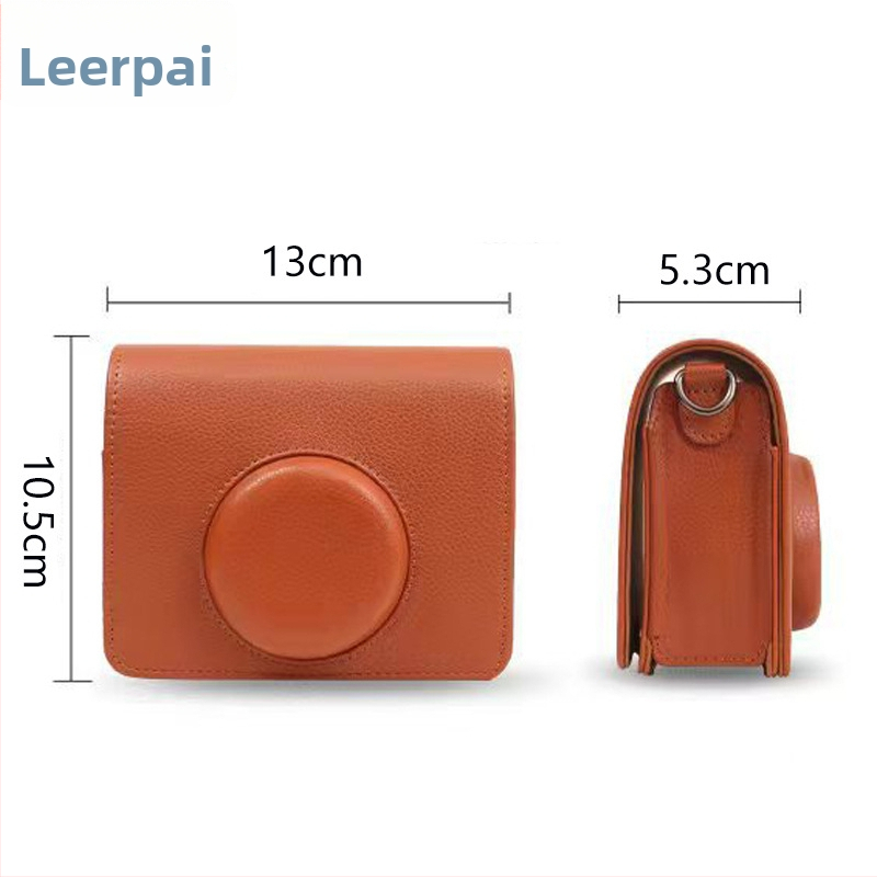 Taška na fotoaparát Mini evo, crossbody štýl, PU koža s velúrovým povrchom, kompatibilná s Fuji/Polaroid Mini evo