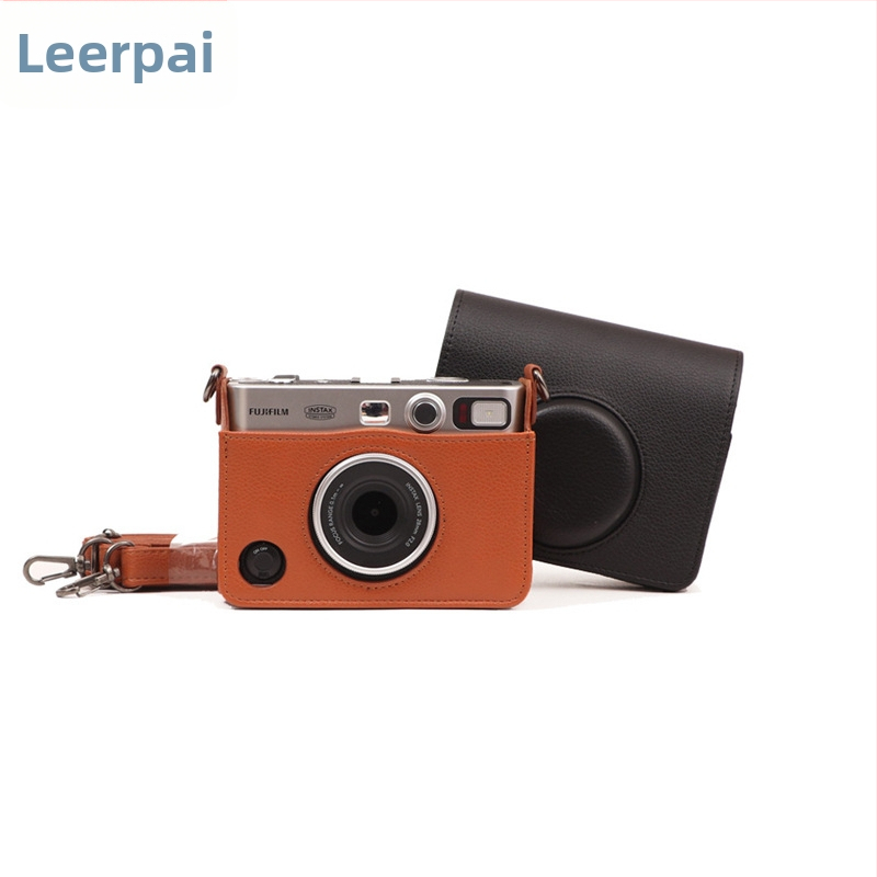 Taška na fotoaparát Mini evo, crossbody štýl, PU koža s velúrovým povrchom, kompatibilná s Fuji/Polaroid Mini evo