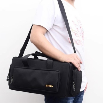 Чанта за фотоапарат за SLR — нейлонова, износоустойчива и намалява натоварването, с цип за затваряне, подвижна дръжка за носене, вътрешен джоб