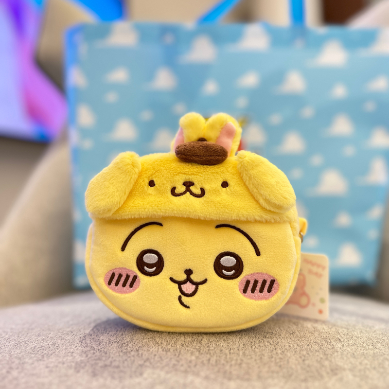 Geantă de cameră Chiikawa din pluș, stil clutch din catifea, pentru camere compacte/micro, toamnă 2024, unisex