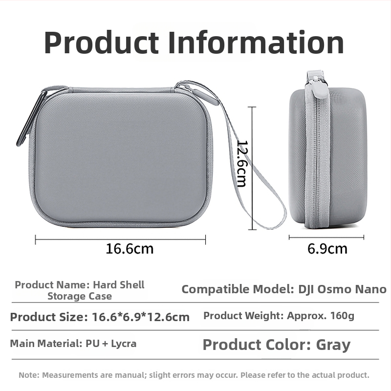 Tvrdý ochranný obal pre DJI Osmo Nano kameru – PU+Lycra, vodeodolný, odolný voči opotrebeniu, proti nárazu, prenosný