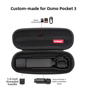 Prenosná kamera Pocket 3 s krytom obrazovky a priestorom na príslušenstvo, podšívka z Lycra, 140 g, model Pocket 3