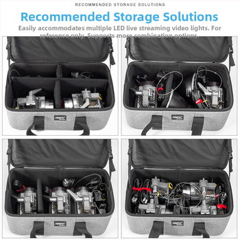 FOMITO taška na DSLR pre fotografovanie s ramenným popruhom a osvetlením, plátno + tvrdá doska, 2,8 kg