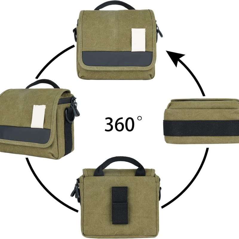 Τσάντα καμβά για mirrorless κάμερα, ώμου, αστικός μινιμαλισμός, ιμάντας με μαξιλαράκι αέρα, επένδυση πολυεστέρα