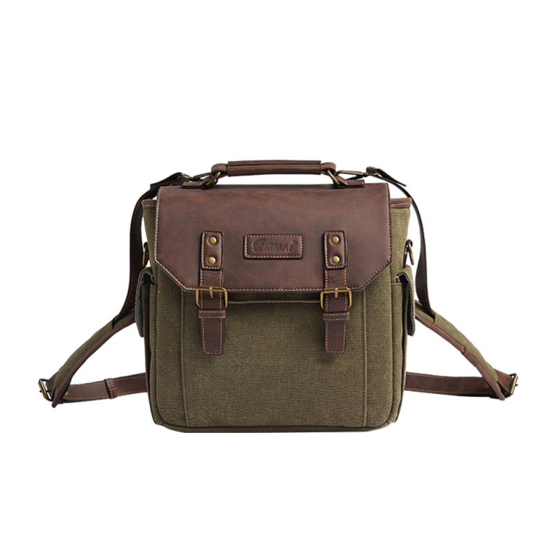 Ruima Vászon és Bőr Kamera Táska, 10 L, Kültéri Fotózás, 1,12 kg, Váll-/Keresztpántos